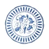 Assiette à dessert porcelaine 21cm bleue Napoli Table Passion