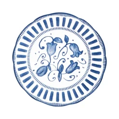 Assiette à dessert porcelaine 21cm bleue Napoli Table Passion