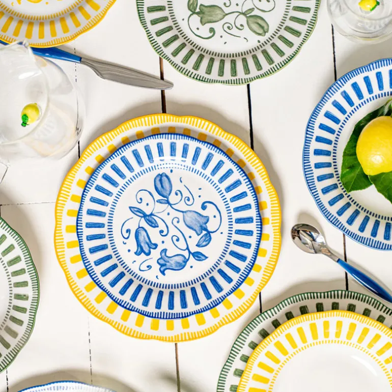 Assiette à dessert porcelaine 21cm jaune Napoli Table Passion