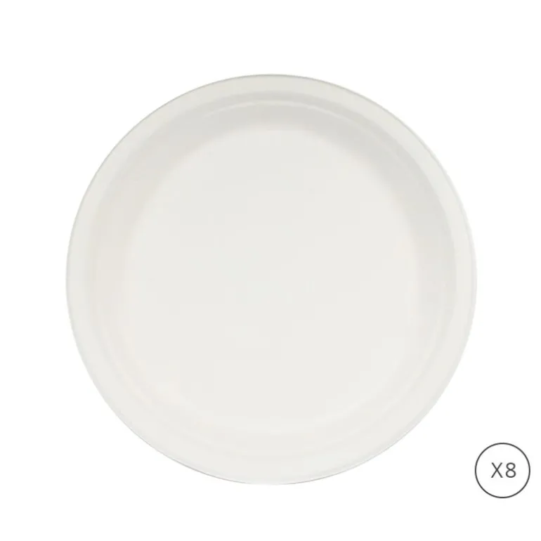 Assiette biodégradable 22cm x8