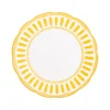 Assiette calotte porcelaine 22cm jaune Napoli Table Passion