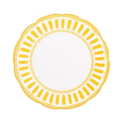 Assiette calotte porcelaine 22cm jaune Napoli Table Passion