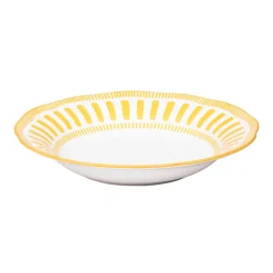 Assiette calotte porcelaine 22cm jaune Napoli Table Passion