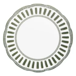 Assiette plate porcelaine 27cm verte Napoli Table Passion