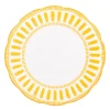 Assiette plate porcelaine 27cm jaune Napoli Table Passion