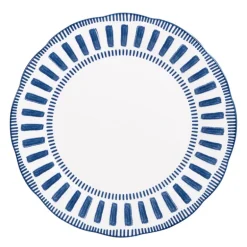 Assiette plate porcelaine 27cm bleue Napoli Table Passion