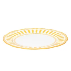 Assiette plate porcelaine 27cm jaune Napoli Table Passion
