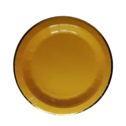 8 assiettes en papier Jaunes