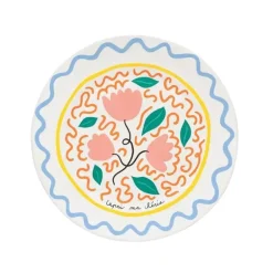 6 assiettes plates Capri ma chérie en grès 27,4cm Summer Bliss Costa Nova