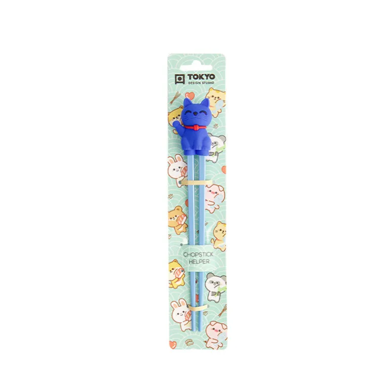 Baguette et aide-baguette chat bleu
