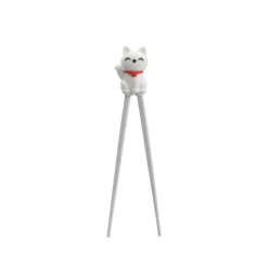 Baguette et aide-baguette chat blan