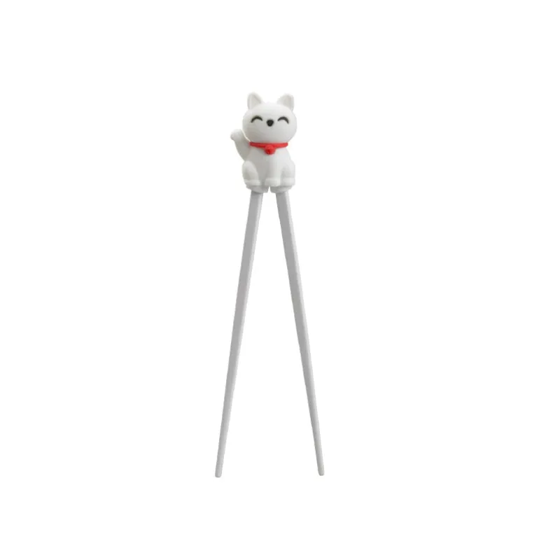 Baguette et aide-baguette chat blan