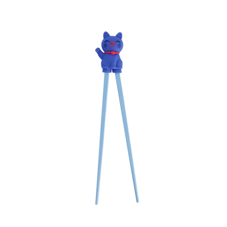 Baguette et aide-baguette chat bleu