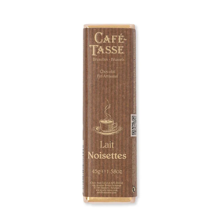 Barre de chocolat au lait noisettes