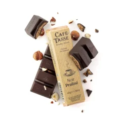 Barre de chocolat Noir praliné 45g