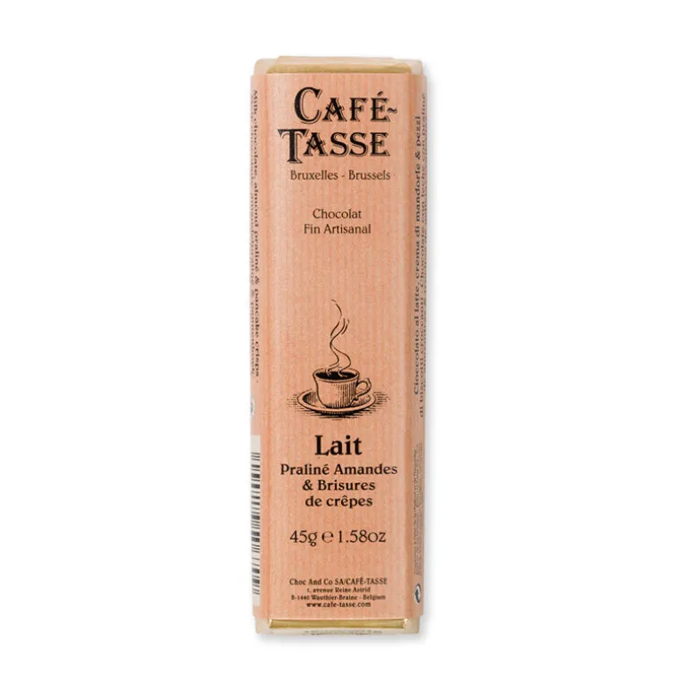 Barre lait praliné amandes crêpes