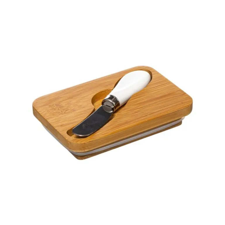 Beurrier en céramique avec couteau
