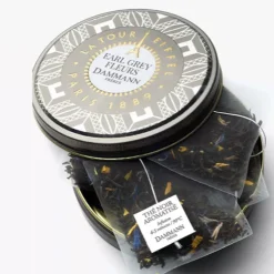 Boite métal thé earl grey fleurs