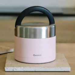 Boite repas isotherme rose 850 mL Qwetch