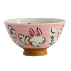 Bol à riz Kawaii lapin rose 300ml Tokyo Design