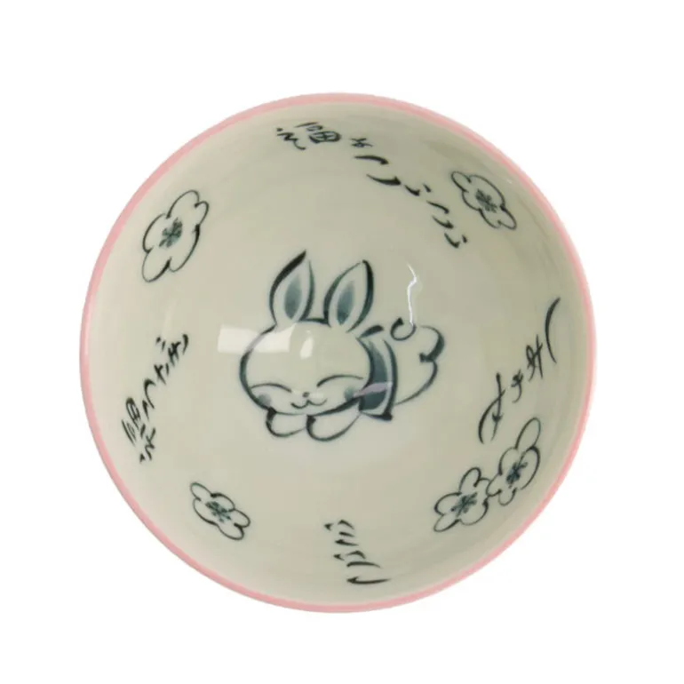 Bol à riz Kawaii lapin rose 300ml Tokyo Design