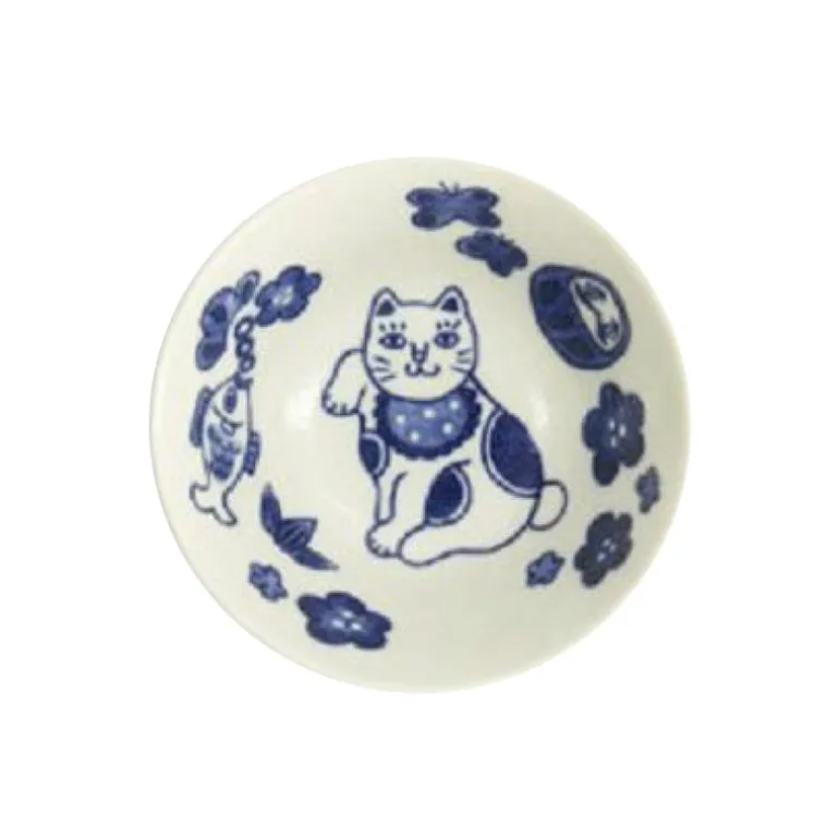 Bol à riz Neko Maruke bleu