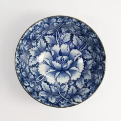 Bol à riz porcelaine bleu 550ml Hana Tokyo Design