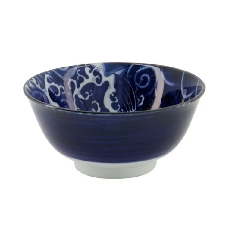 Bol en porcelaine 500 mL bleu Japonism Carp Tokyo Design