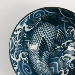 Bol en porcelaine 500 mL noir Japonism Carp Tokyo Design