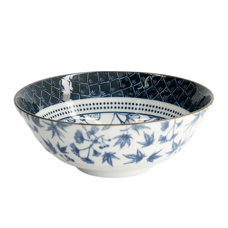 Bol ramen porcelaine bleu 1L Gingko Tokyo Design