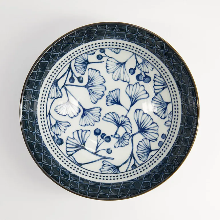 Bol ramen porcelaine bleu 1L Gingko Tokyo Design