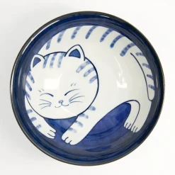 Bol ramen porcelaine 1L blanc Neko cat Tokyo Design