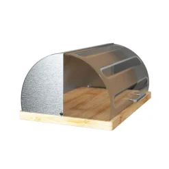 Boîte à pain en inox et bambou Five