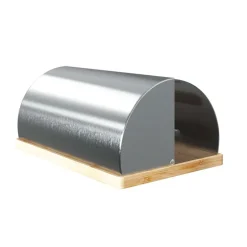 Boîte à pain en inox et bambou Five