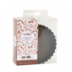 Boîte de 6 tartelettes rondes cannelées 12cm Gobel