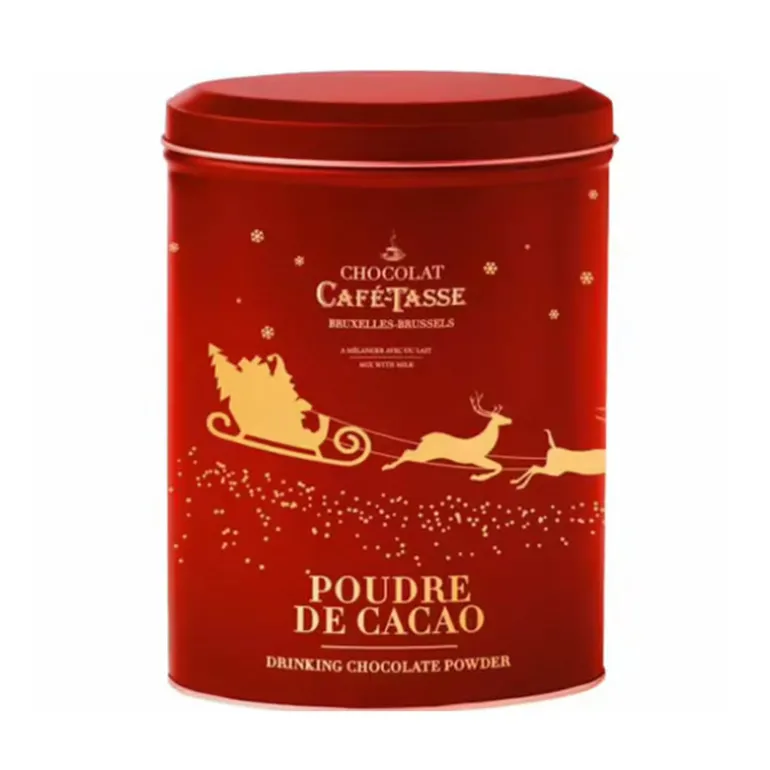Boîte en métal cacao en poudre Noël