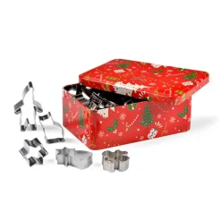Boîte métal 25 découpoirs Noël