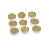 9 bougies chauffe-plats dorées