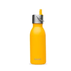 Bouteille isotherme 350 mL jaune Kids Qwetch