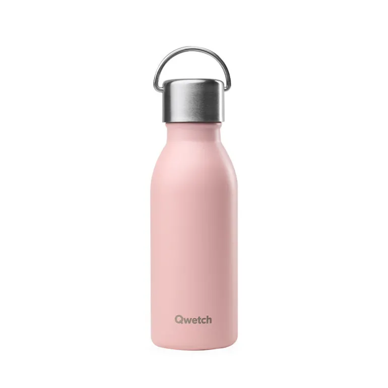 Bouteille isotherme en inox 350ml rose Active Qwetch