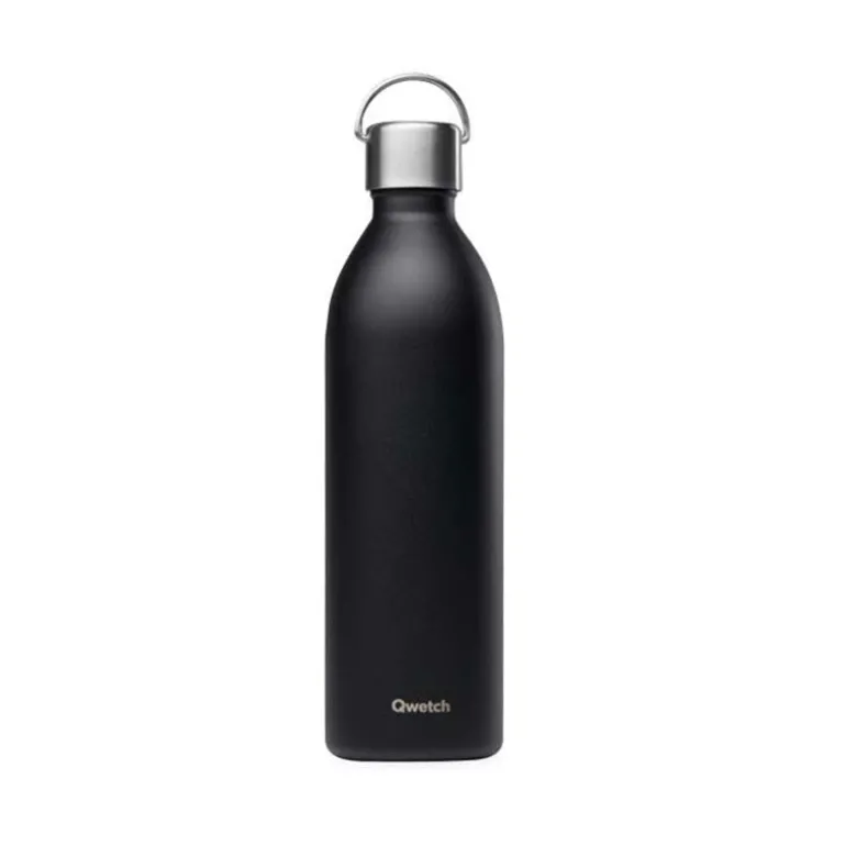Bouteille isotherme en inox 1L noire Active Qwetch