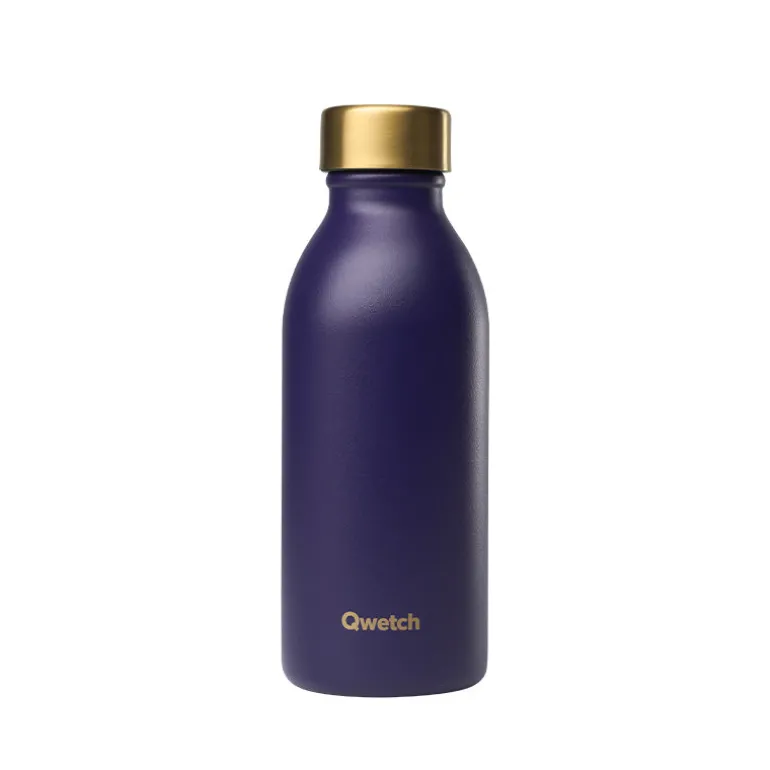 Bouteille isotherme en inox 500ml violet et or Icon Qwetch