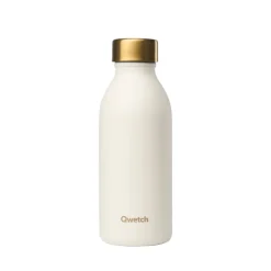 Bouteille isotherme en inox 500ml sable et or Icon Qwetch