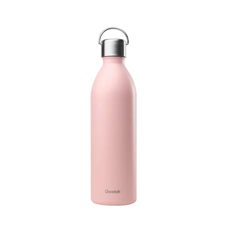 Bouteille isotherme en inox 1L rose Active Qwetch