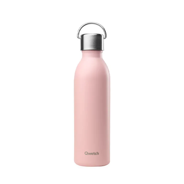 Bouteille isotherme en inox 600ml rose Active Qwetch