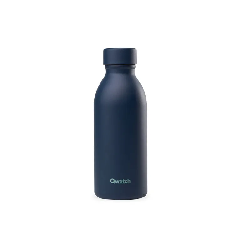 Bouteille isotherme en inox 500ml marine Icon Qwetch