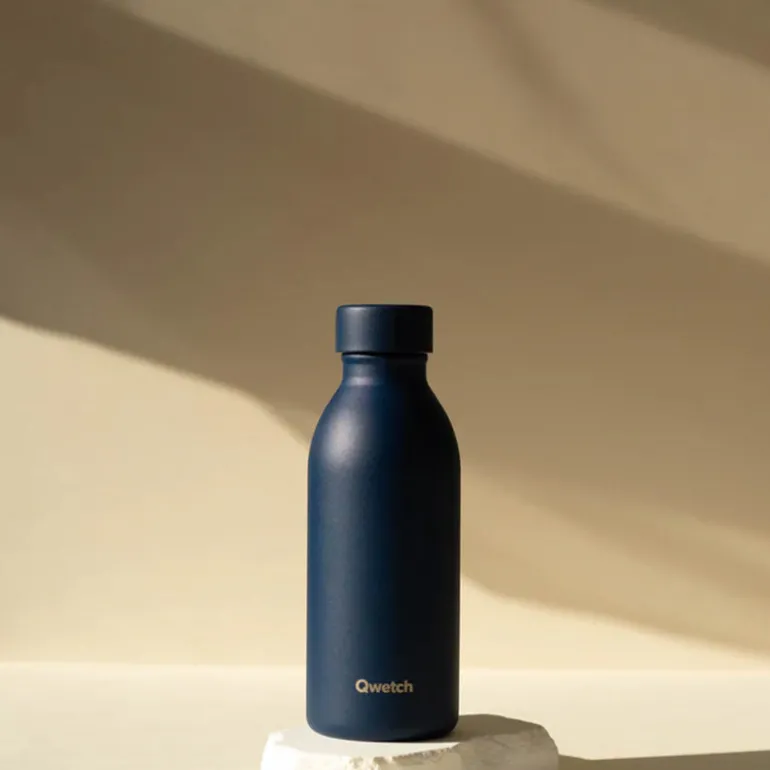 Bouteille isotherme en inox 500ml marine Icon Qwetch