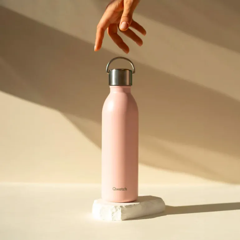 Bouteille isotherme en inox 1L rose Active Qwetch