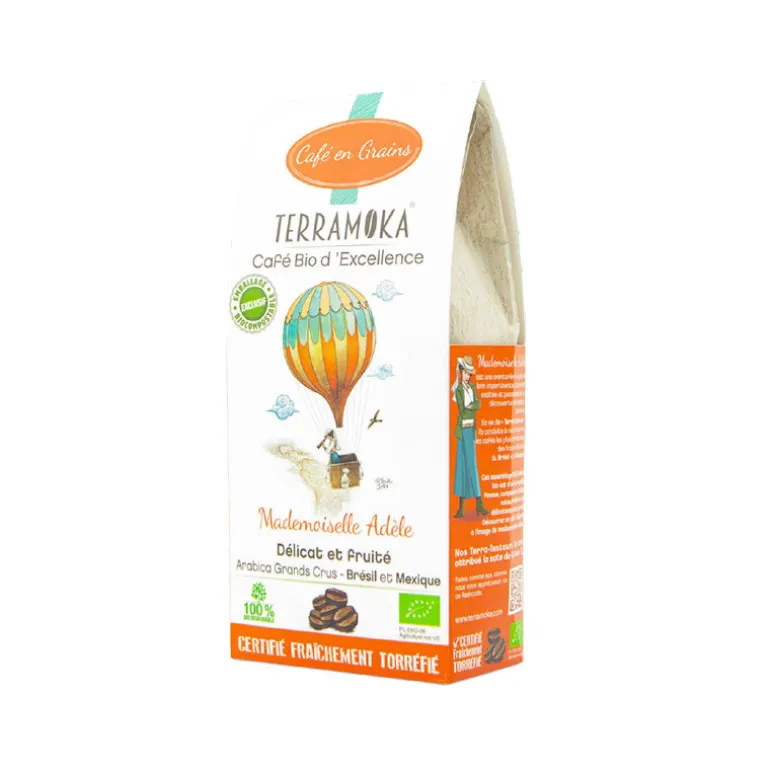 Café en grains bio 200g Mademoiselle Adele Terramoka