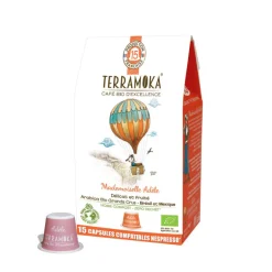 Capsules de café bio compostables 15 Mademoiselle Adele Terramoka